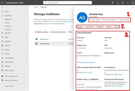 exchange admin centre outlook.